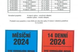 Svoz komunálního odpadu 2024