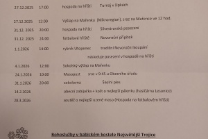 Jízdní řád lesonických Vánoc