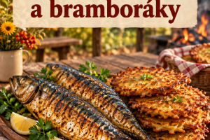 Pečené makrely a bramboráky