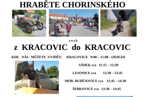 Jízda historických vozidel přes Lesonice