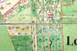 LESONICE - indikační skica 1824 - parková úprava