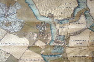 LESONICE - mapa 1774 - plán obce
