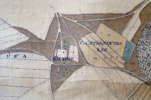 LESONICE - mapa 1774 - plánek Nového dvora